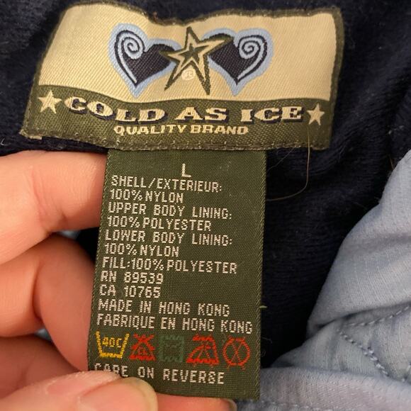 Cold As Ice Two-Tone Blue Beige Ski Snowboard Jacket Size L - Picture 3 of 5